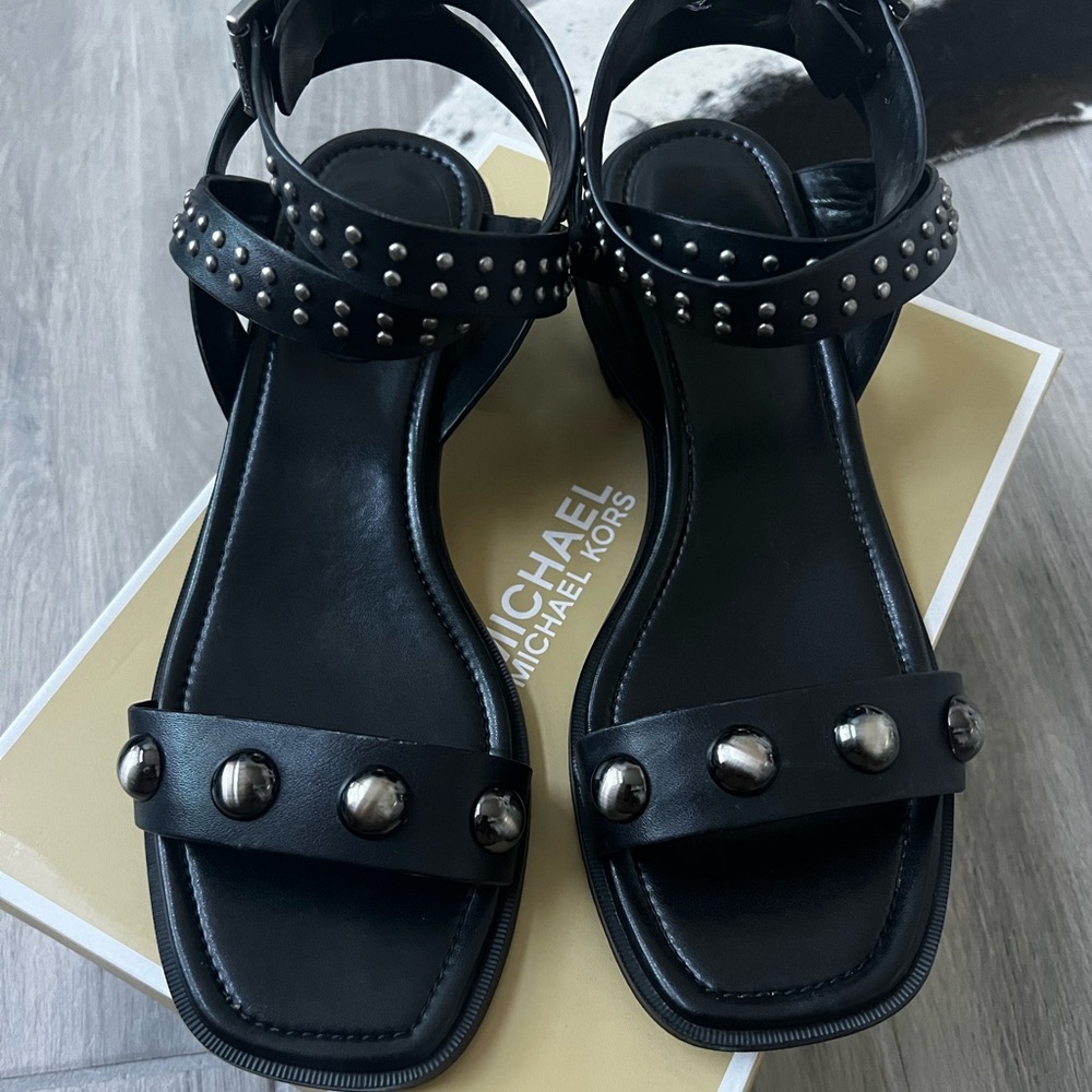 Michael Kors studded sandals black size 11